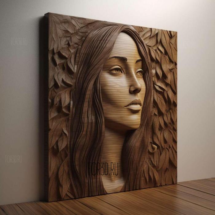 Megan Fox 4 stl model for CNC